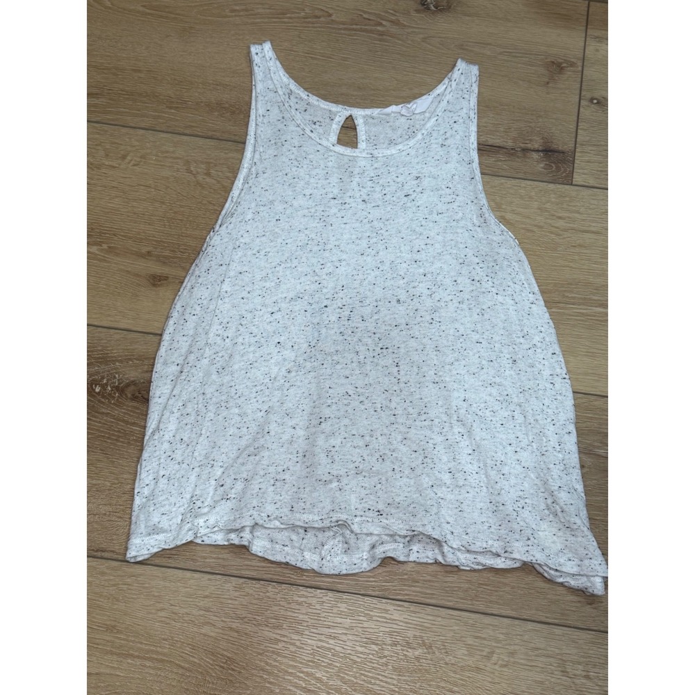 Jack Womens Small Gray Speckled Knit Keyhole Back Tank Top